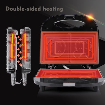 Raf Sandwich Maker | 750W | Non-stick Coating | Double-Sided Heating | Easy to Clean