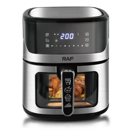 RAF Air Fryer | 8.3L Capacity | 1600W | Touch Screen Control  | 360° Air Circulation | Express Heat System | Guided Cooking Prompts