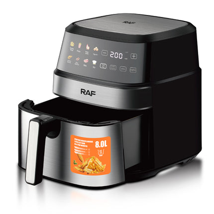 RAF Air Fryer | 5L Capacity | 1700W | Multi-Purpose Machine | 360° Air Circulation | Oli Can Be Reduced by 80% | Easy To Clean