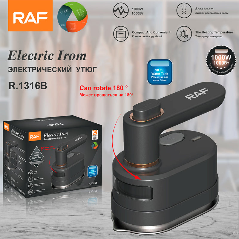 RAF Electric Iron | 1000W | shot steam | heating temperature | compact and convenient