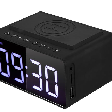 Volkano Awake Plus series Alarm Clock with Wireless Charging & Speaker