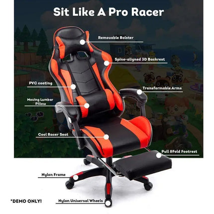 Earthquake Gaming Chair with Footrest