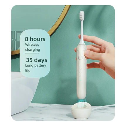 REMAX Electric Toothbrush with Mag-Lev Motor, Nano-Bristle Brush Heads, IPX7 Waterproof, 500mAh Battery, and 4 Modes