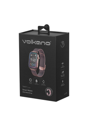 Volkano Trinity series Smartwatch with Metal Mesh strap - Gold