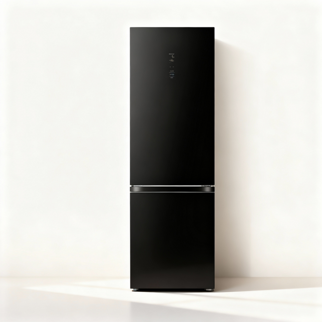 AVG FRIDGE FREEZER WITH 3 DRAWERS NON FROST 347LT BLACK GLASS DOOR