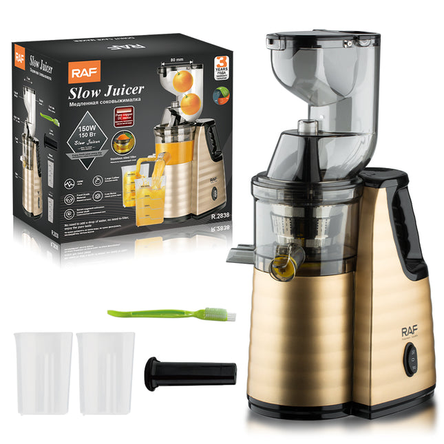 RAF Slow Juicer | Large Caliber |Food Grade Material |Stanliss Steel Filter | Low Noise. 150W