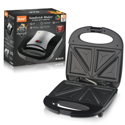 RAF Sandwich Maker | 850W | Double Sided Heating | Uniform Heat | Non-Stick Coating | Easy to Clean