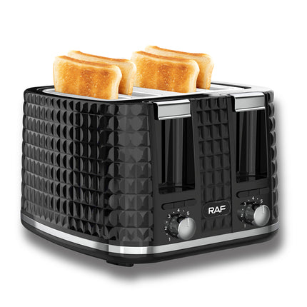 RAF 4 Slice Toaster | 1500W | Stainless steel | Card Slot Design | Fast and Time Saving