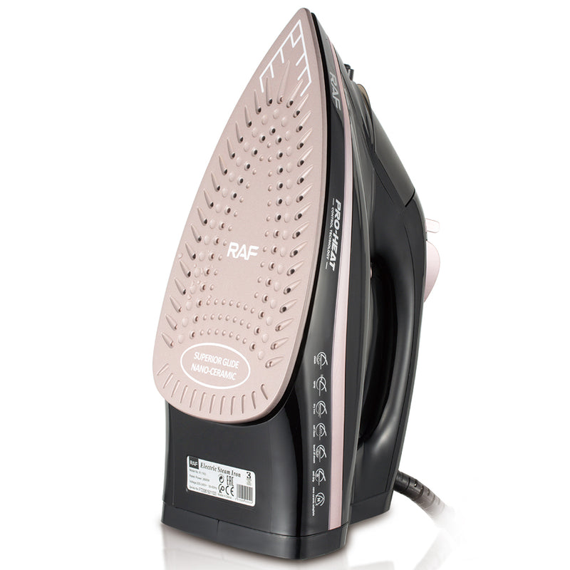 RAF Digital Electric Steam Iron | 2600W | Vertical Steaming | Large Capacity Water Tank | Gold Ceramic Bottom | Auto-off | 3 Years Warranty