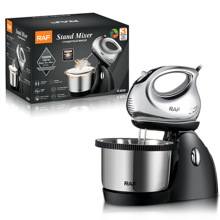 RAF Stand Mixer | 1000W | 2.5L Capacity | 3 Levels Speed | Stainless Steel Bowl