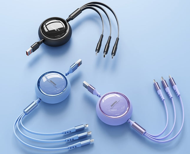 REMAX 3-in-1 Retractable | 15W | Fast Charging Cable