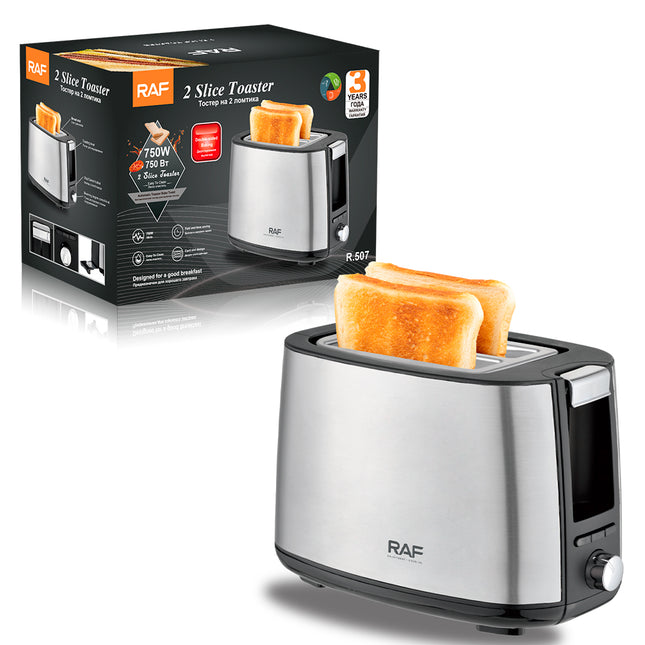 RAF 2 Slice Toaster | 750W | Fast and Tome Saving | Card Slot Design | Easy To Clean