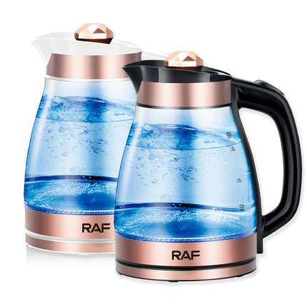 RAF Electric Kettle | 2000W | 2L Capacity | BPA Free | 360 Swivel Base | Borosilicate Glass | Auto Switch Off