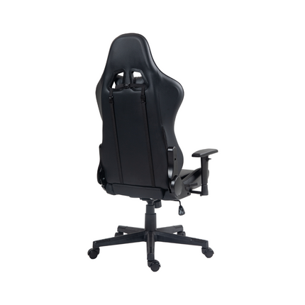 Earthquake Gaming Chair Black with Adjustable, Foam Seat, Brushed Finish - Ideal for Reading and Gaming - Runner Shape - Suitable for Office - Leather Furniture Finish - 32.6" Seat Depth - 41 lbs Item Weight