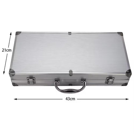 BBQ Accessories Aluminum case | Spatula | Clean brush | Knife | Basting brush | Fork | Skewersx4)