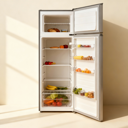 TOP MOUNTED FRIDGE FREEZER INOX
