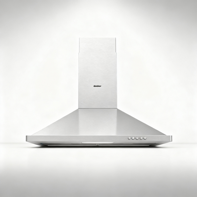 Pyramid 90cm Stainless Steel Wall-Mounted Kitchen Hood – 350m³/h Airflow, SS430