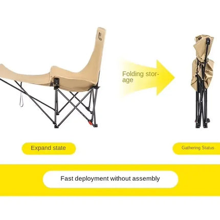 Folding Camping & Beach Chair with Footrest and Carrying Case