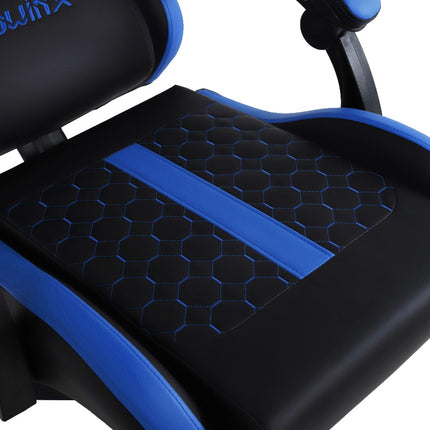 Dowinx Computer Gaming Office Chair | Adjustable Headrest | Massage Function for Waist Cushion | Supports up to 150KGS | PVC leather | steel frame