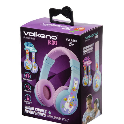 Volkano Sidekick Series Wired Kiddies Headphones, with Share Port