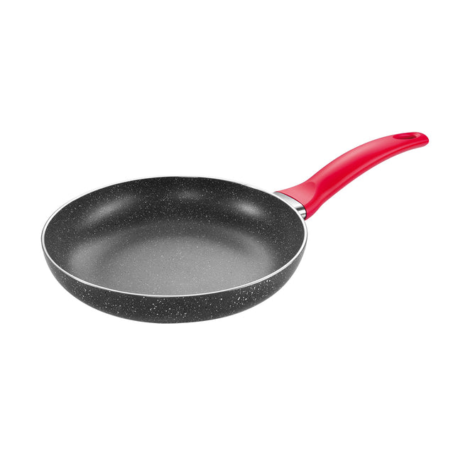 Tescoma Frying Pan MANICO ROSSO ø 28 cm | Non-stick Coating | anti-skid handle | Stainless steel Bottom | Dishwasher Safe |