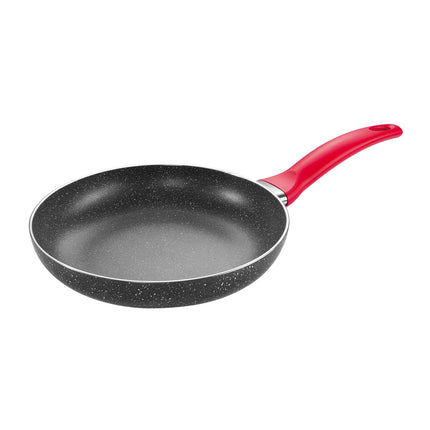 Tescoma Frying Pan MANICO ROSSO ø 30 cm | Non-stick Coating | anti-skid handle | Stainless steel Bottom | Dishwasher Safe |