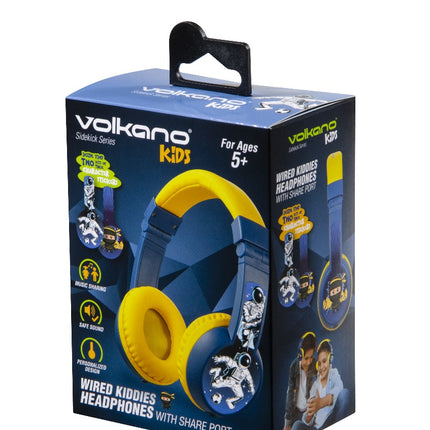 Volkano Sidekick Series Wired Kiddies Headphones with Share Port