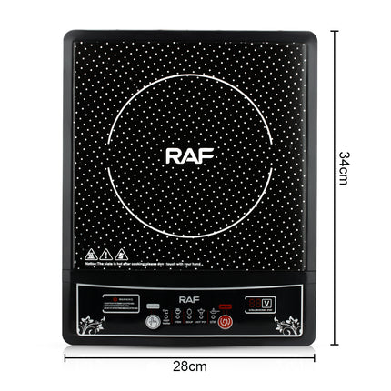 RAF Induction Cooker | 2000W | Ceramic Cooktop | 5 Functions | Key Control |  Large Firepower | Pattern Cooking