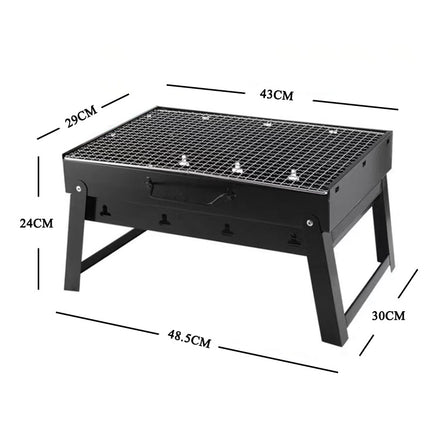 Barbecue Grill with 0.5mm Cold Rolled Steel Body, Chromium Plated Cooking Grid, and Electrophoresis Surface Finish