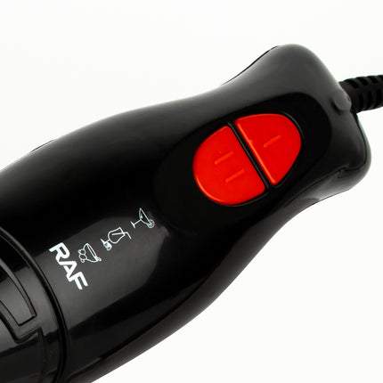 RAF Hand Blender - 300W with Stainless Steel Blade, Copper-Clad Aluminium Motor, and Stylish Black and White Design