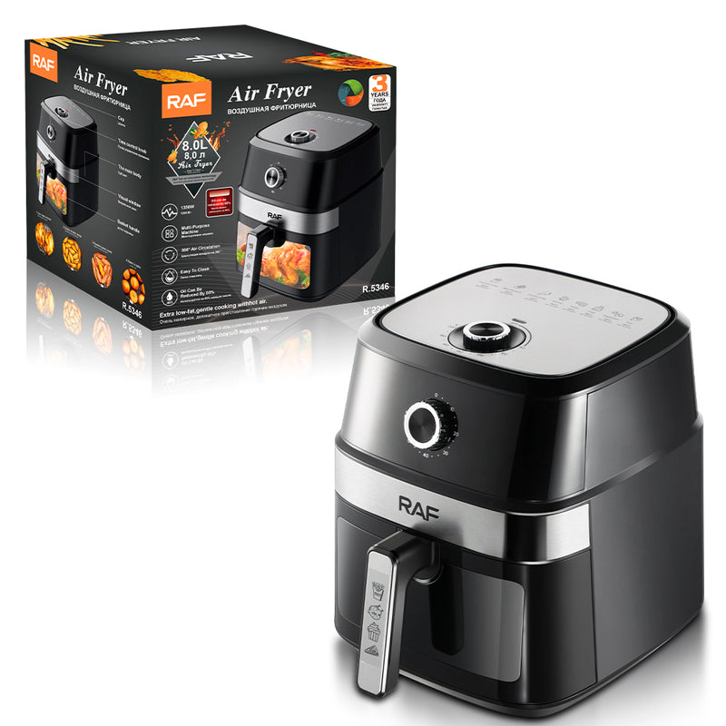 RAF Air Fryer 8L Capacity | 1350W | Oil can be reduced by 80% | Multi-Purpose Machine | 360 degrees Air Circulation
