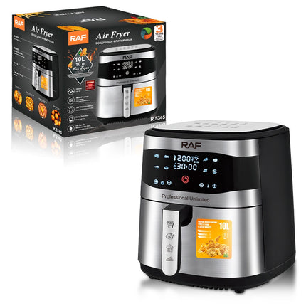 RAF Air Fryer | 8L Capacity | 1800W | Adjustable Temperature | Easy To Clean