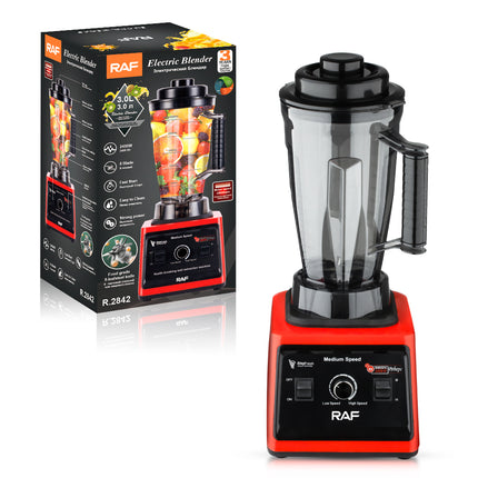RAF 2-IN-1 Electric Blender | 800W | 3L Capacity | Fast Start | Strong Power | 8 Blades | Easy To Clean