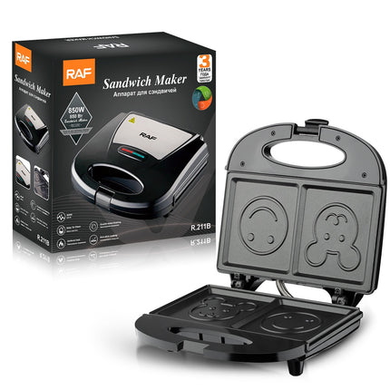 RAF Sandwich Maker | Automatic temperature control | 2 fixed plates | non-stick coating | easy to clean