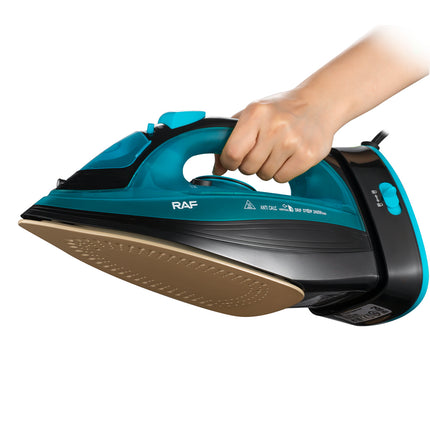 RAF Cordless Electric Iron | 2400W | Ceramic bottom plate | Ceramic Chassis | Automatic Cleaning | Anti-drop Function