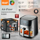 RAF Air Fryer | 10L Capacity | 1500W | Multi-Purpose Machine | Easy To Clean | 360° Air Circulation | Oil Can Be Reduced By 80%