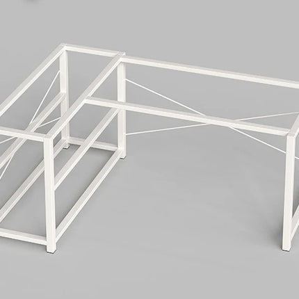 L-Shaped Corner Desk with Storage Rack - Maximize Your Home Office