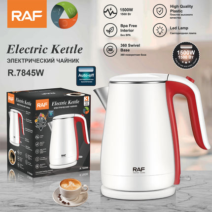 RAF Electric Kettle 1.7L Capacity | 1500W | Bpa Free interior | Led Lamp | High Quality Plastic