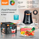 RAF Food Processor | 800W | 3L Capacity | Good Quality Safety in Use | 4 Sharp Blades