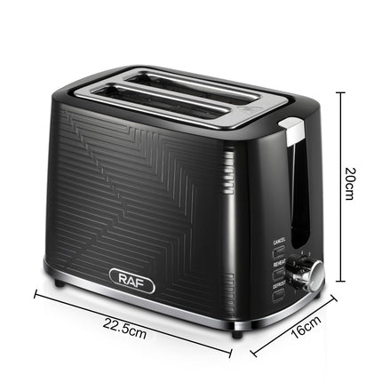 RAF 2 Slice Toaster | 750-900W | Fast and Time Saving | Easy To Clean | Card Slot Design