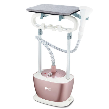 RAF Garment Steamer | 2000W | | Continuous Steam | 1.6L Water Tank Capacity | Ajustable alloy double pole | Steam start-up time 45s | Prevent dry burning, security