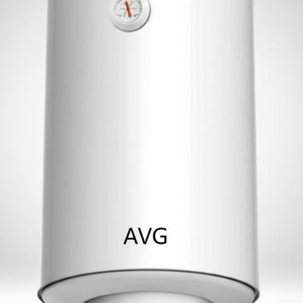 AVG Electric 80L Medium-Riser Water Heater - White, Energy Class C- Energy efficient quick heating