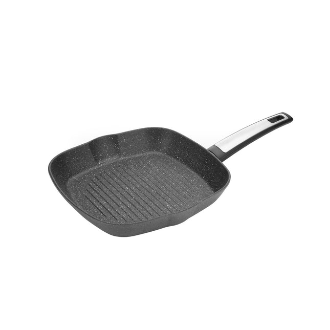 Tescoma Grilling Pan i-PREMIUM Stone 26 x 26 cm | non-stick coating and the properties of unpolished natural stone | Dishwasher Safe