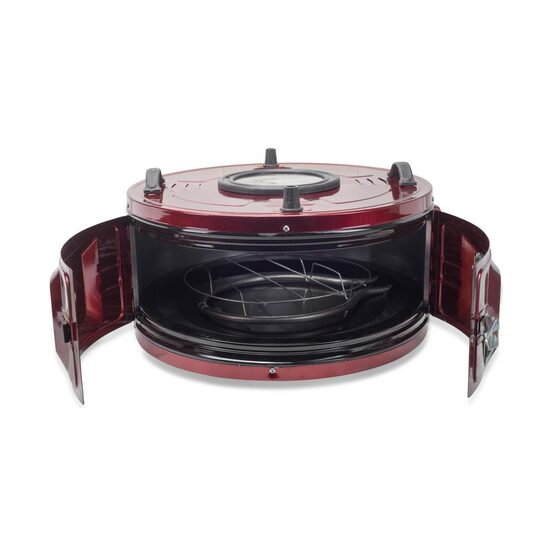 Ertone Pizza Maker / Electric Round Oven with Thermostat 40L 1100W - MN-9010VS - Burgundy