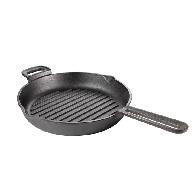 Tescoma Deep Grilling Pan MASSIVE ø 28 cm | Cast iron | Ideal for use on Power grill PARTY TIME | 5-year warranty.