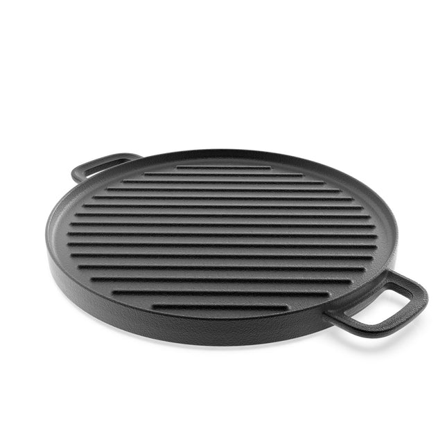 Tescoma Double-sided grilling pan MASSIVE ø 30 cm | Cast iron | Ideal for use on Power grill PARTY TIME | 5-year warranty.