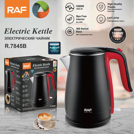 RAF Electric Kettle 1.7L Capacity | 1500W | Bpa Free interior | Led Lamp | High Quality Plastic