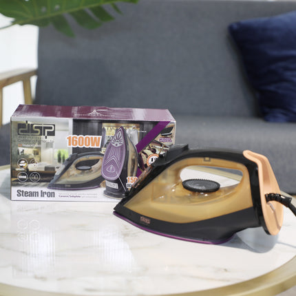 DSP 1600W Steam Iron with Ceramic Plate & Overheating Protection