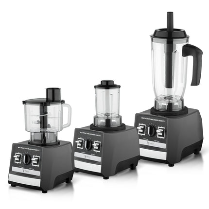 RAF 3-in-1 Electric Blender | Stainless Steel Tool Head | Low Noise | Fast Start | Easy To Clean | Black Color
