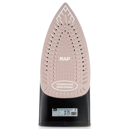 RAF Digital Electric Steam Iron | 2600W | Vertical Steaming | Large Capacity Water Tank | Gold Ceramic Bottom | Auto-off | 3 Years Warranty